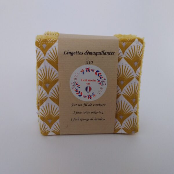 Lot de 10 lingettes démaquillantes moutarde