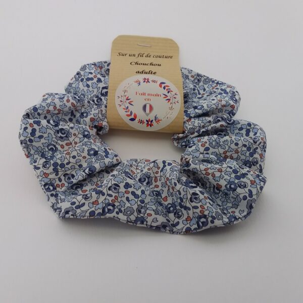Chouchou femme liberty bleu