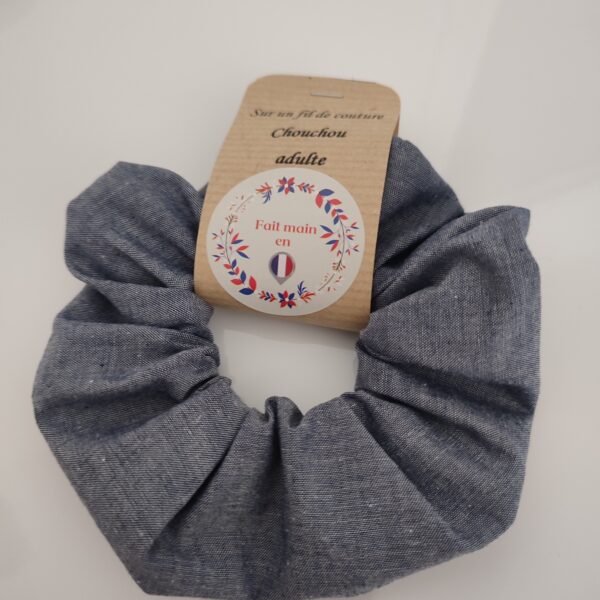 Chouchou femme bleu jean