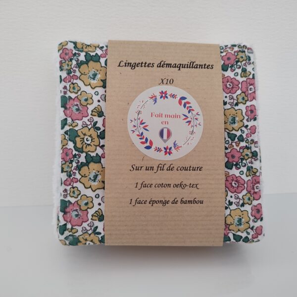 Lot de 10 lingettes démaquillantes fleurs des champs
